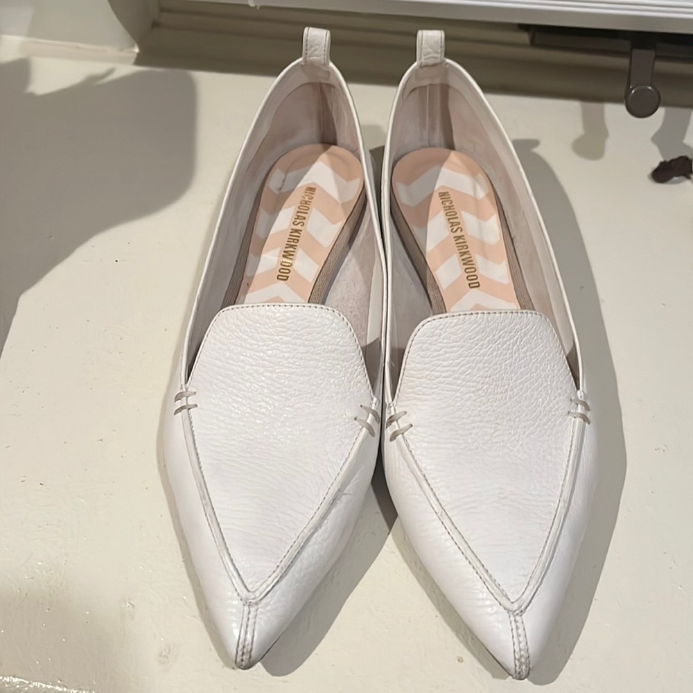Nicholas Kirkwood white beya loafer